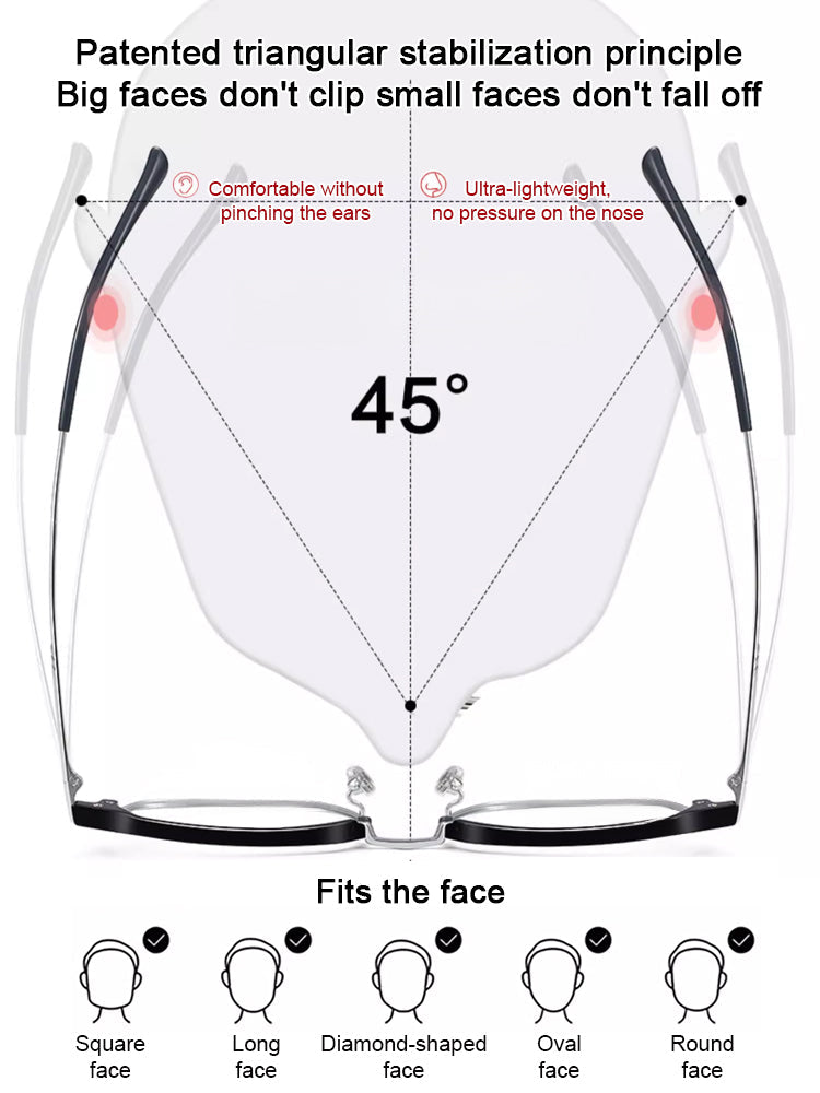 🔥【No eye tests needed, auto-adjusts. Revolutionize Your Vision Today!】Auto-focus blue light blocking reading glasses