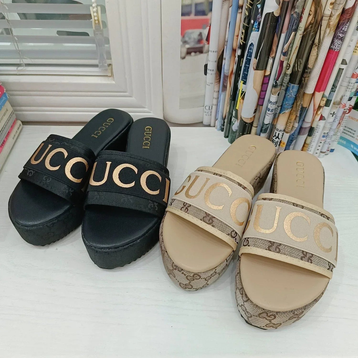 New Metallic Letter Women's Sandals 1024031806