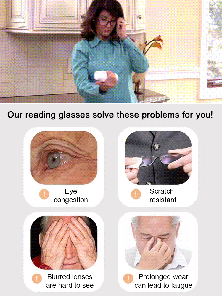 🔥【No eye tests needed, auto-adjusts. Revolutionize Your Vision Today!】Auto-focus blue light blocking reading glasses