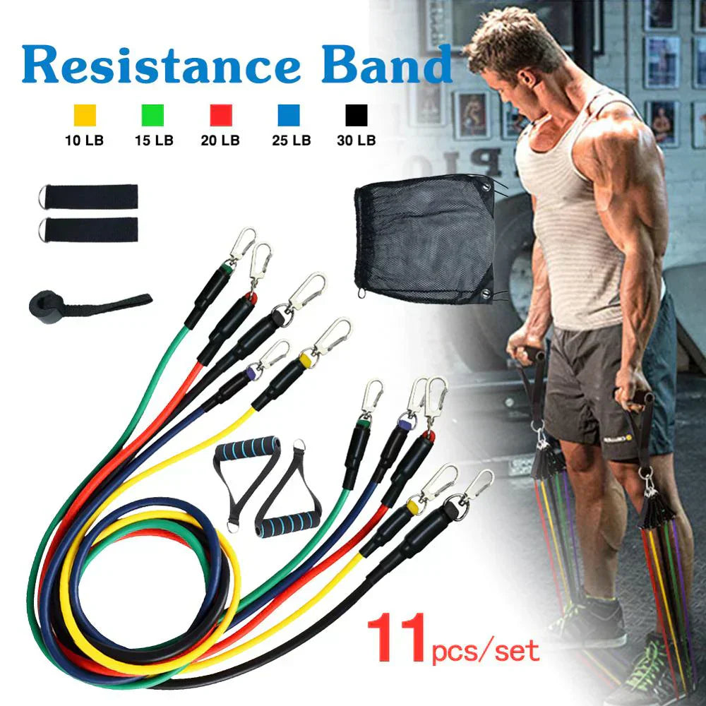 11PCS Power Resistance Band (Home Gym - Anywhere, Anytime