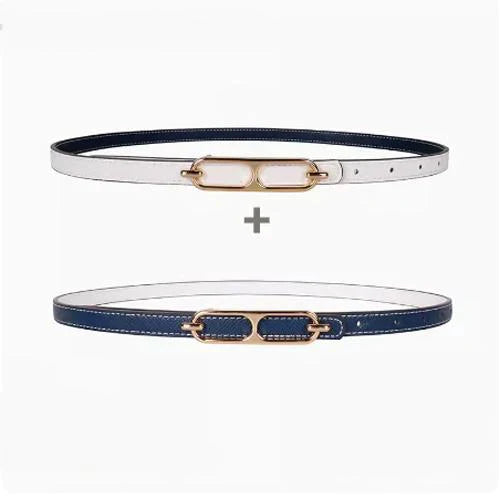 New H Family Leather Fine Belt 1024032019