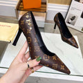 New Classic VL Pointed Toe Leather Shoes 6.5CM High Heels
