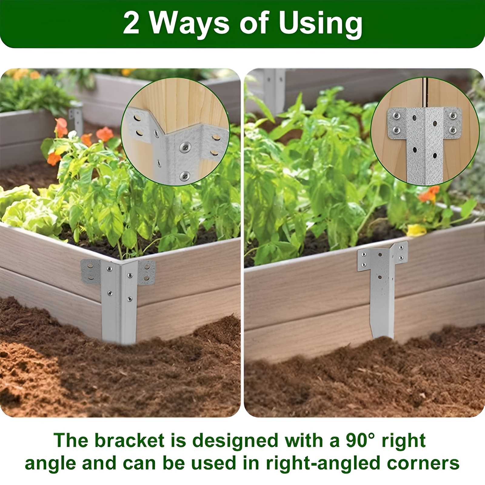 Cross Border Garden Fence Post Repair Stakes Serrated Fence Post Brackets