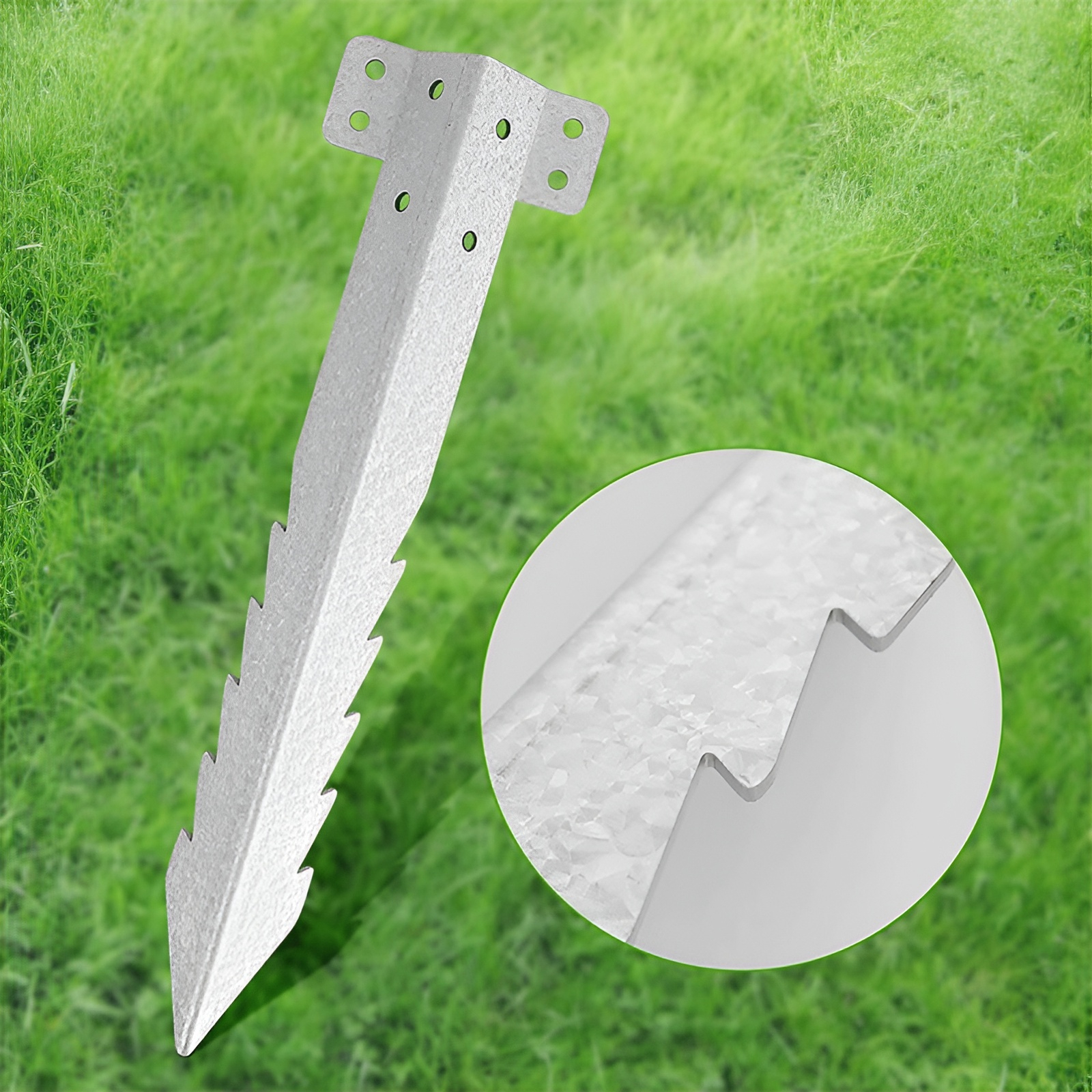 Cross Border Garden Fence Post Repair Stakes Serrated Fence Post Brackets