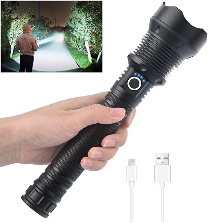 🔦 60% OFF! 🎉 90000 Lumen Rechargeable Flashlight – Extreme Brightness, Waterproof & Long Battery Life 📦