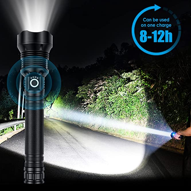 🔦 60% OFF! 🎉 90000 Lumen Rechargeable Flashlight – Extreme Brightness, Waterproof & Long Battery Life 📦