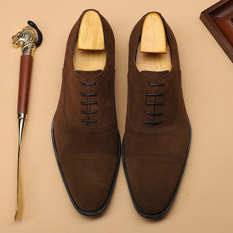 2022 new business trendy shoes three-joint men's leather shoes