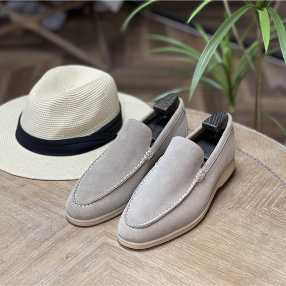 Breathable Square Toe Business Casual Suede Nubuck Men's Shoes