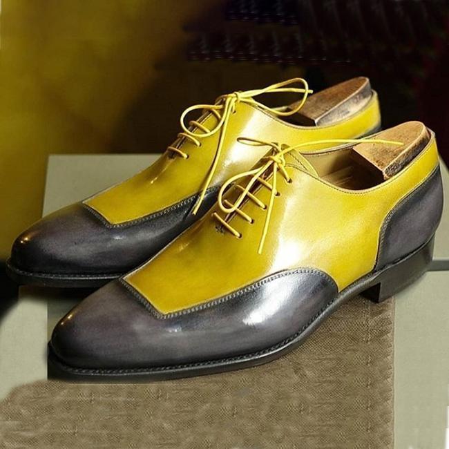 Leather Lace-up Men's Derby Shoes