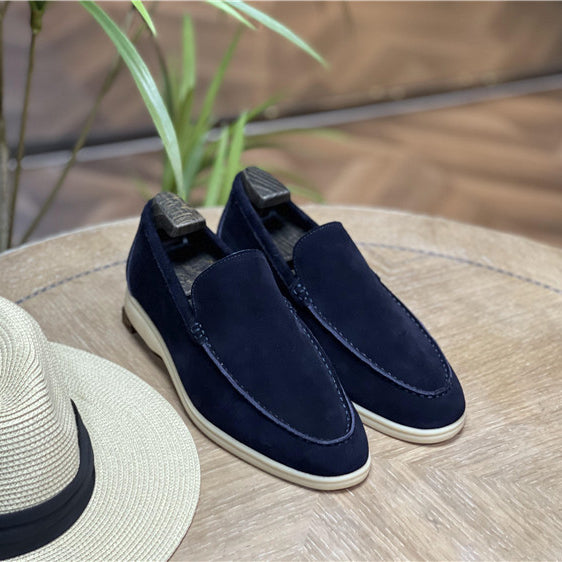 Breathable Square Toe Business Casual Suede Nubuck Men's Shoes